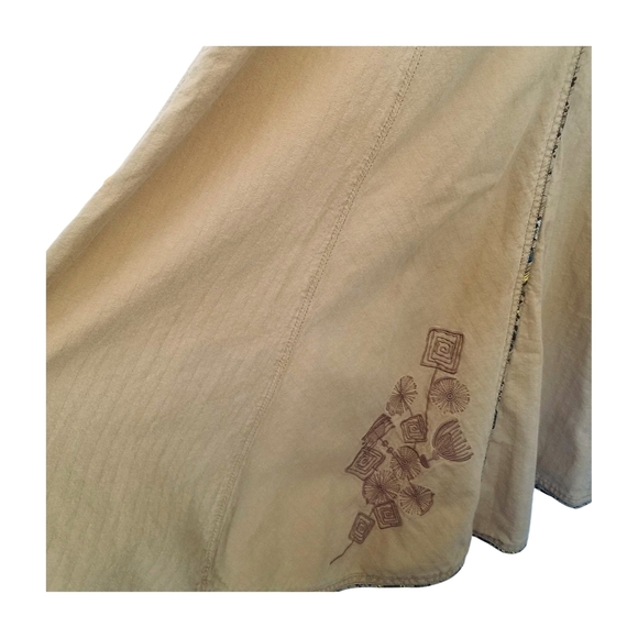Maxi Skirt Fat Face Tan Cotton - Picture 3 of 5